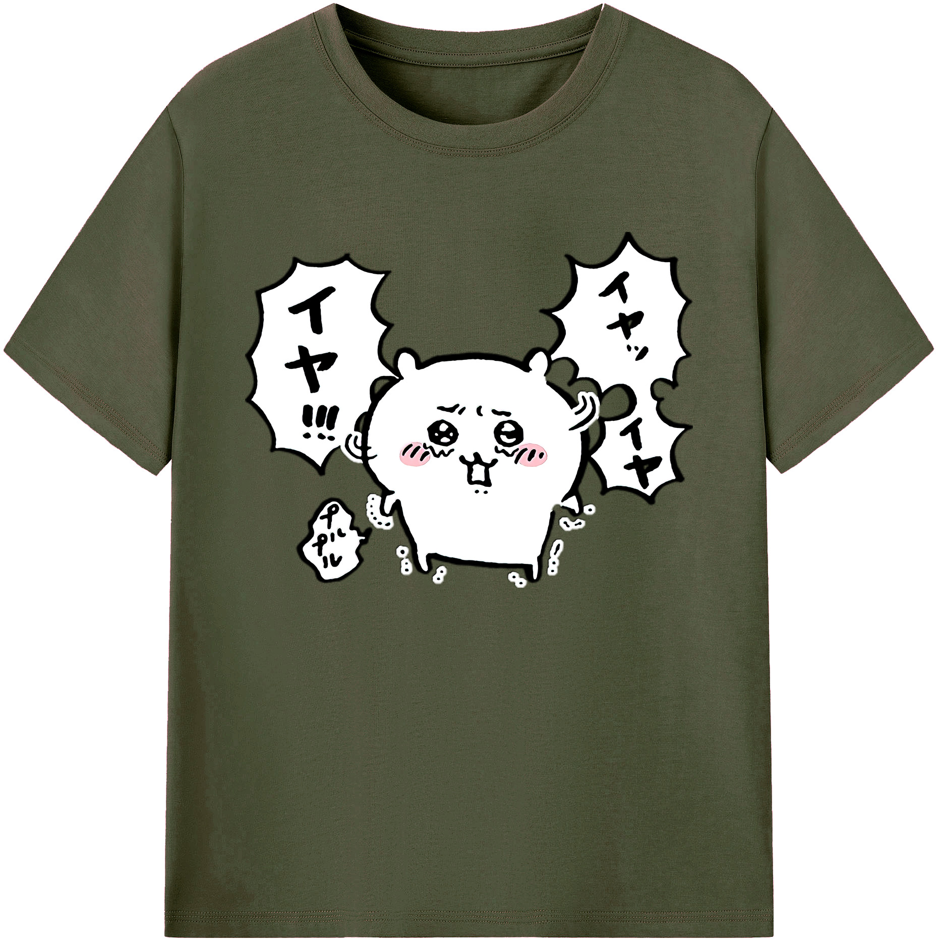 （画像用） ちいかわ ちいかわ Chii-kawa chiikawa 綿100％ メンズ半袖Tシャツ｜肌触りやわらか＆通気性
